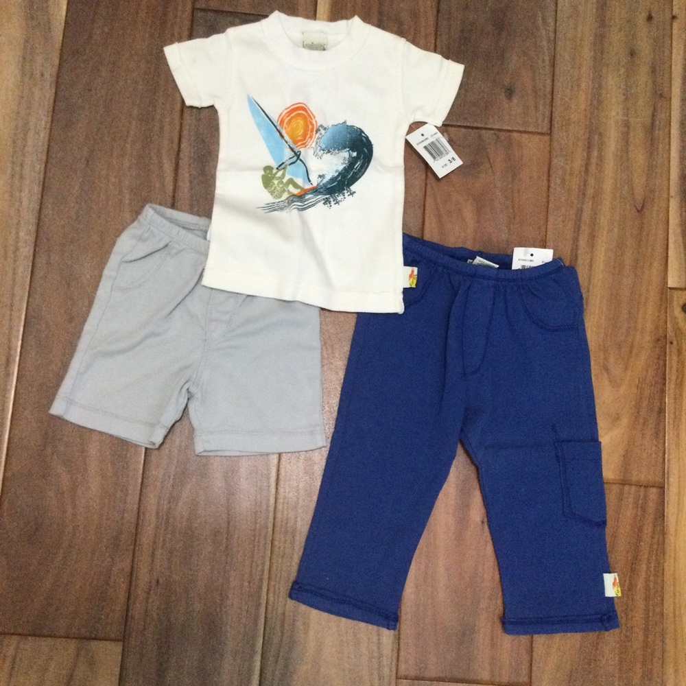 Baby boys CHARLIE ROCKET 3 6 months infant Windsurf outfit set shorts pants NWT